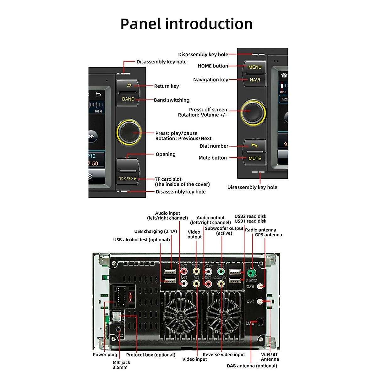 7in Car Radio for Focus C Max Mondeo Fiesta Galaxy Transit 2 Din Android Player Carplay WIFI GPS B