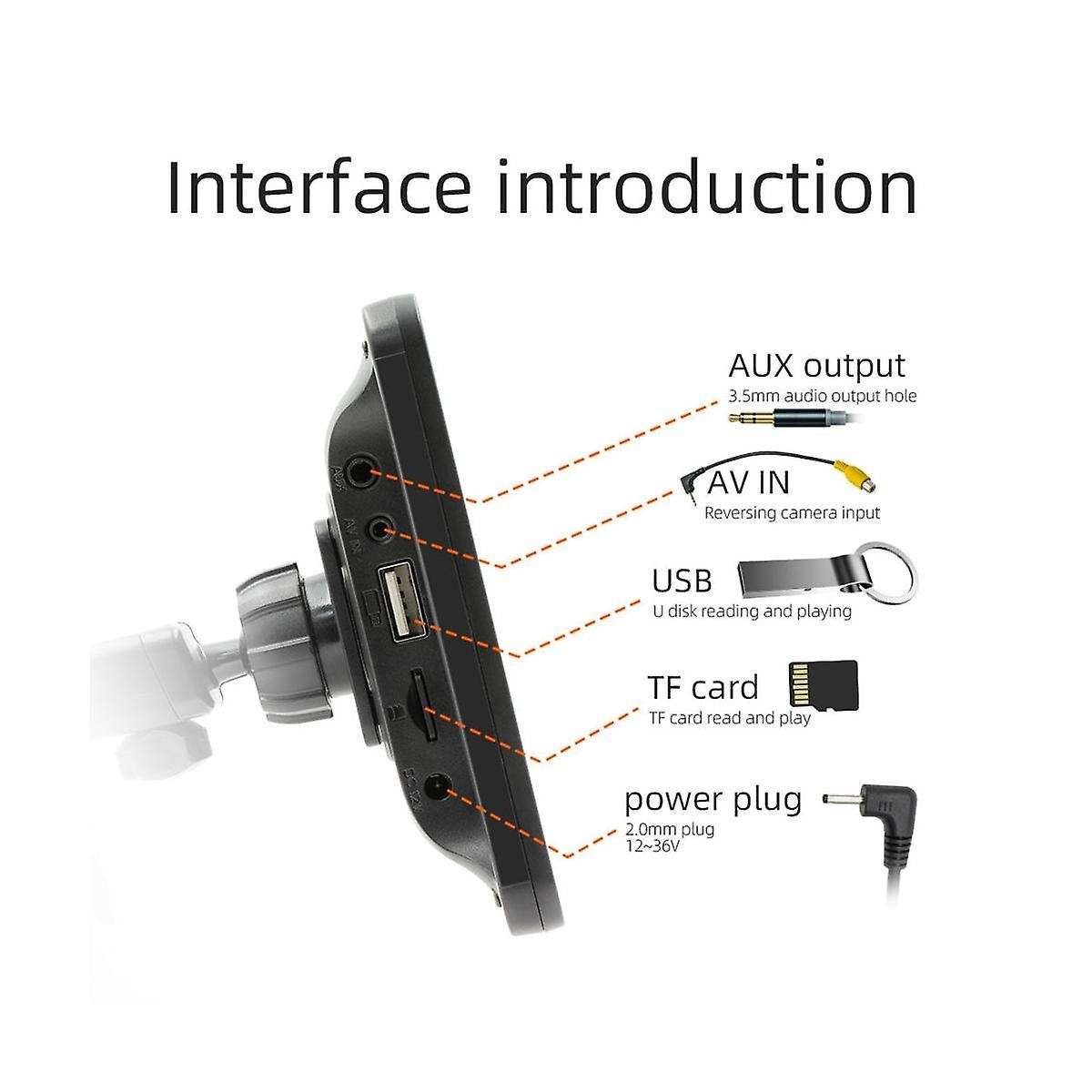 7inch Car Touch 2.5d Screen Wireless Carplay Android Auto Car Portable Radio Bluetooth Mp5 Fm Recei