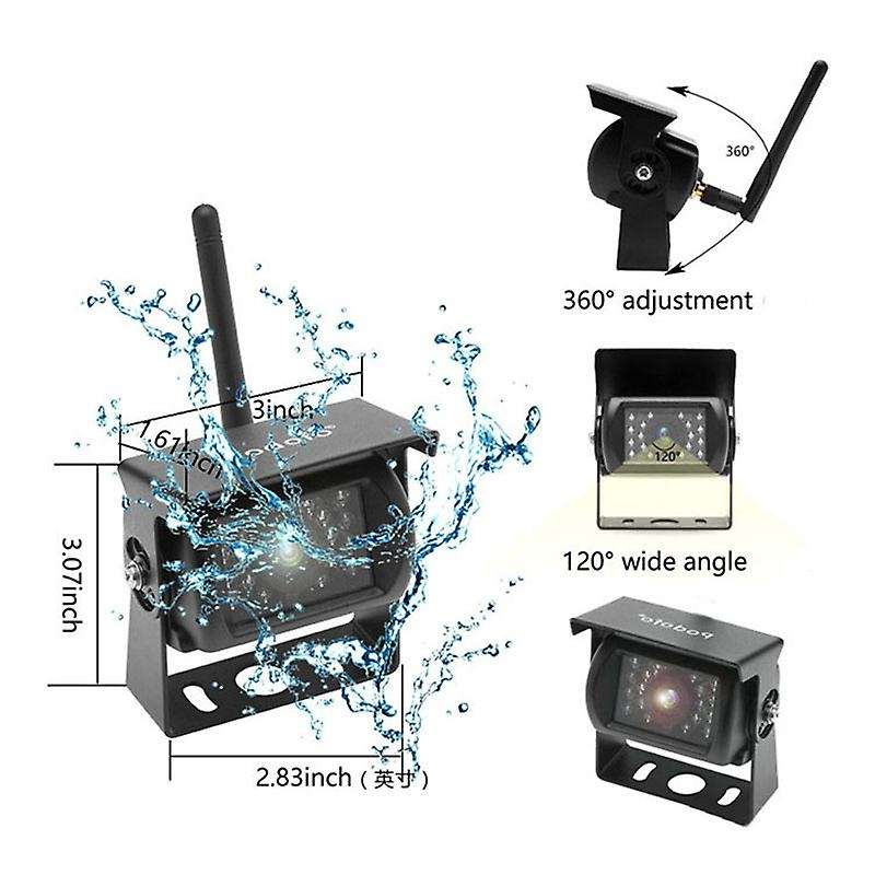 7Inch Monitor Wireless Rear View Backup Camera Night Vision System for Car RV Truck Bus