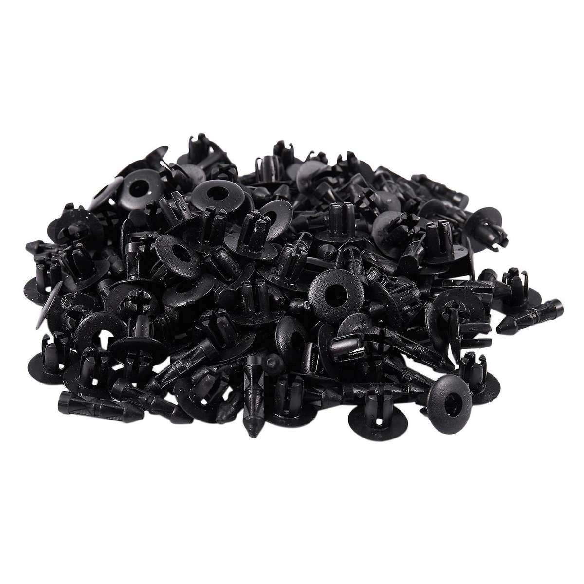 7mm Hole Plastic Rivets Fastener Auto Car Bumper Push Clips 100 Pcs