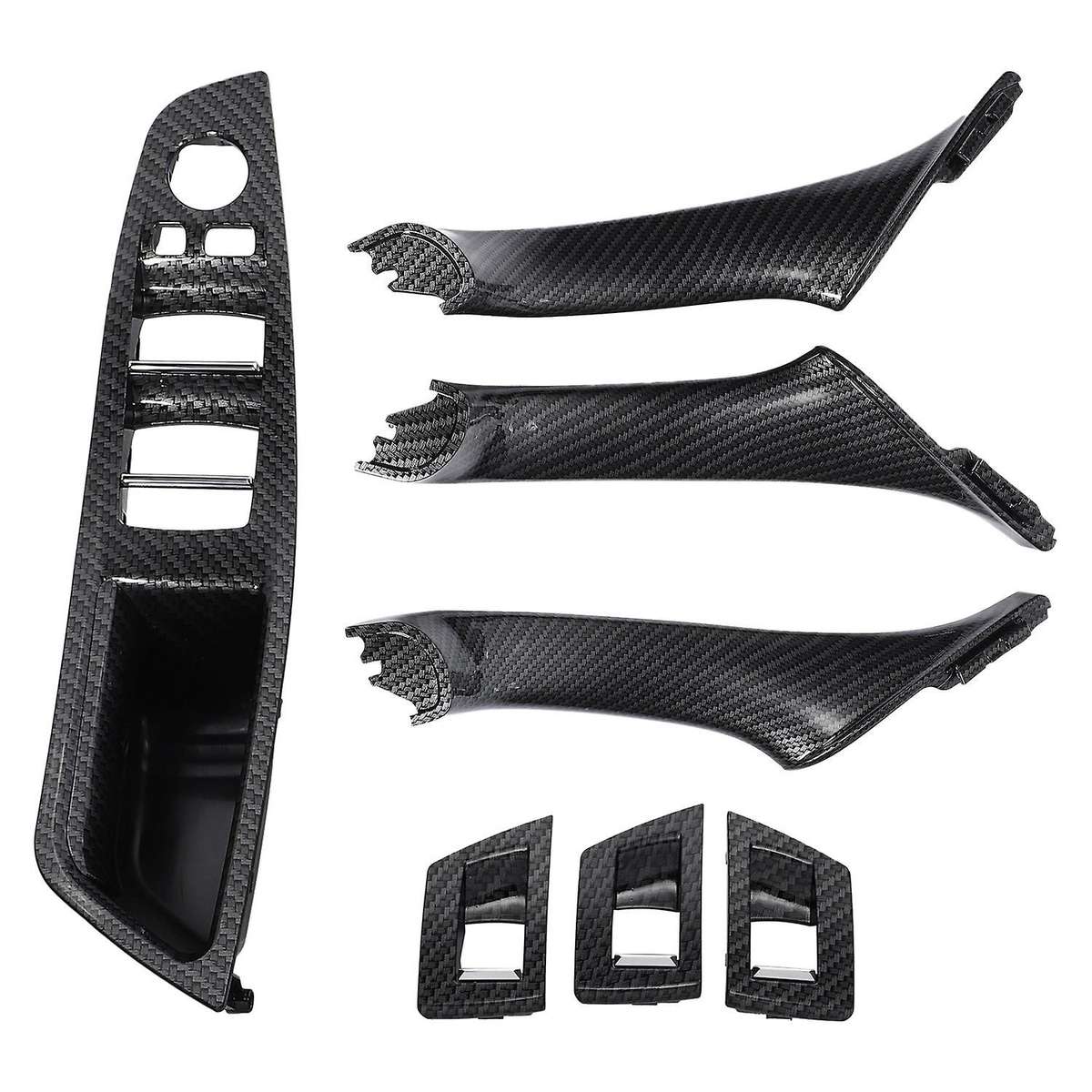 7PCS Right Hand Drive RHD for BMW 5 Series F10 F11 Car Interior Door Handle Inner Panel Pull Trim C