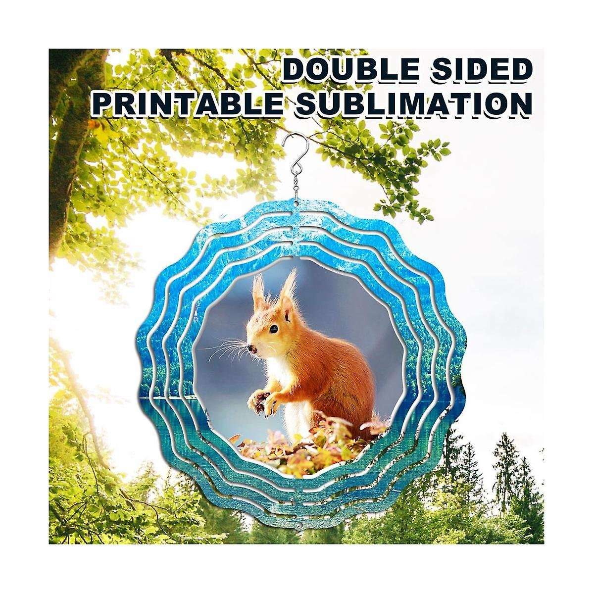 8 Inch 3d Wind Spinner Hanging Sublimation Wind Spinners for Garden Indoor Outdoor Window Decor Pati