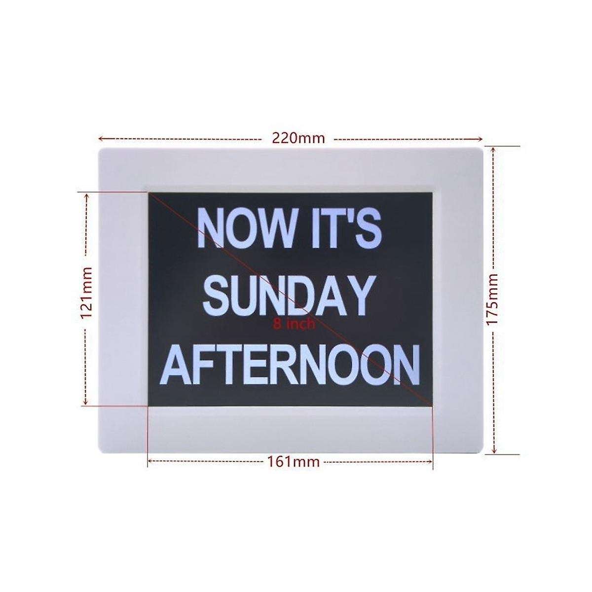 8 Inch Alarm -dementia Clock with Custom Reminders&remote Control Clock with Date Helps Memory Loss