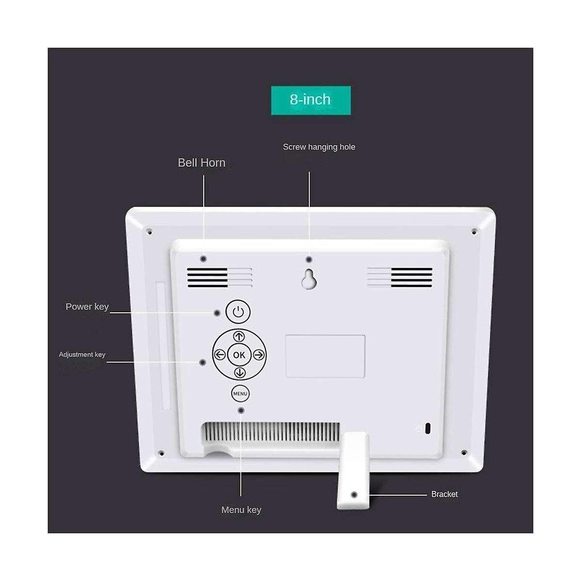8 Inch Alarm -dementia Clock with Custom Reminders&remote Control Clock with Date Helps Memory Loss