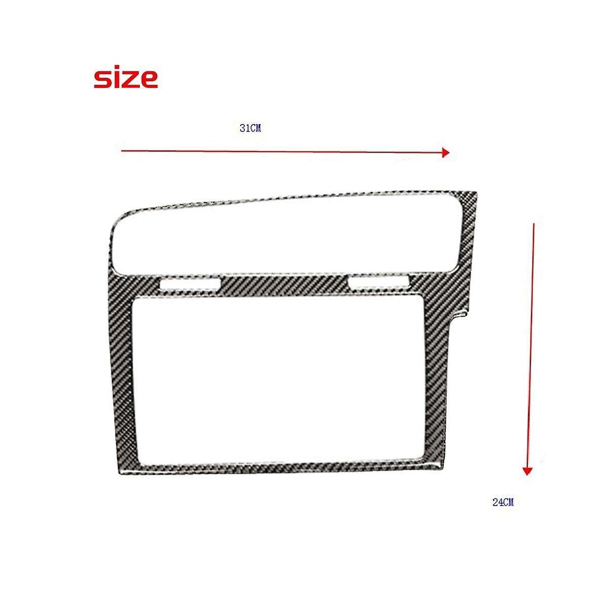 8 Inch Carbon Fiber Mib Frame Radio Panel Decorative Frame for 7 Mk7 Golf 7.5 Mk7.5 Screen Bezel