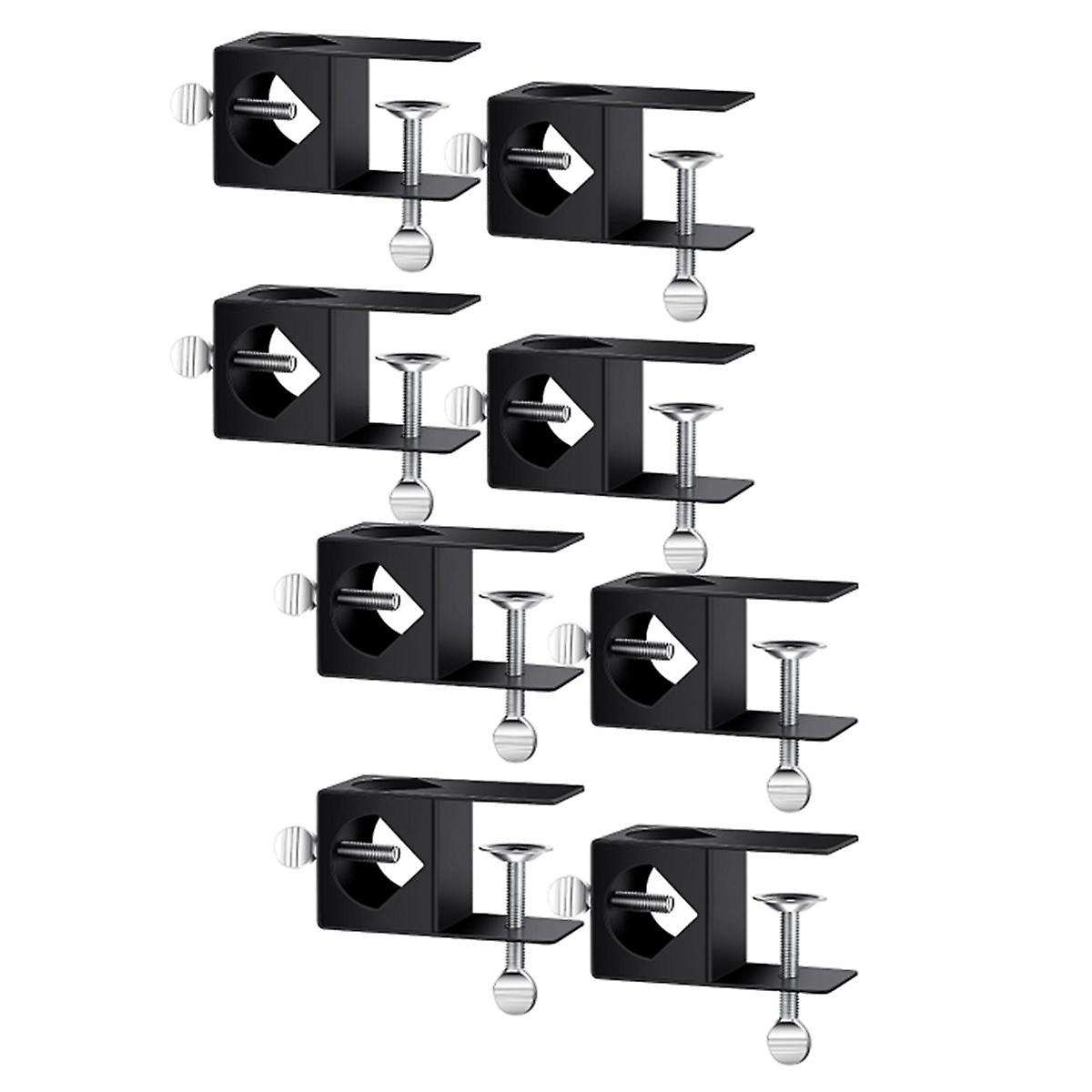 8 Pack Deck Torch Clamp Mounting Part Porch Rail Clamp Universal Pole Mount Bracket for Railings Pos