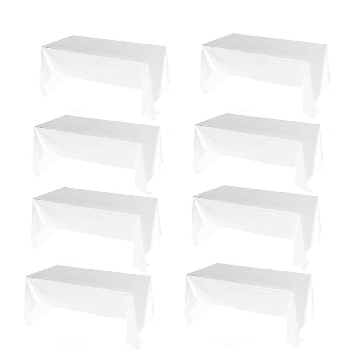 8 Pack Plastic Disposable Tablecloth 54 X 108 Inch, Table Cloth Rectangle,Dining Table Cover Cloth f