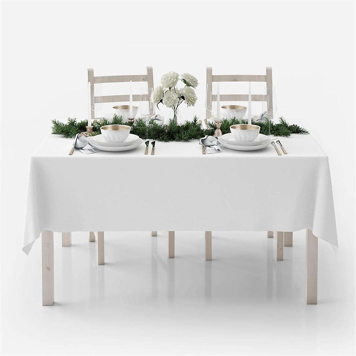 8 Pack Plastic Disposable Tablecloth 54 X 108 Inch, Table Cloth Rectangle,Dining Table Cover Cloth f