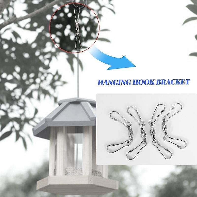 8 Pack Spinning Double Swivel Hooks for Wind Spinners, Windsock, Bird Feeders, Wind Chimes Crystal T