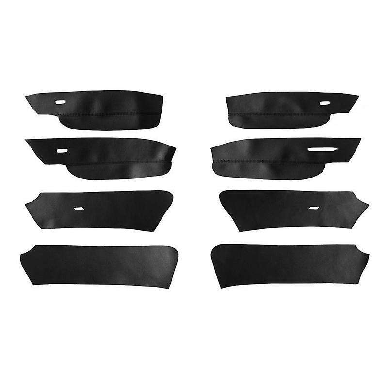 8 PCS Car Door Handle Armrest Panel Microfiber PU Leather Protective Cover Trim LHD for Golf 7 2014-
