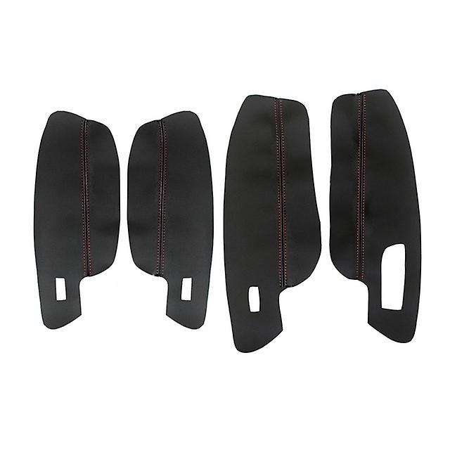 8 PCS Car Door Handle Armrest Panel Microfiber PU Leather Protective Cover Trim LHD for Golf 7 2014-