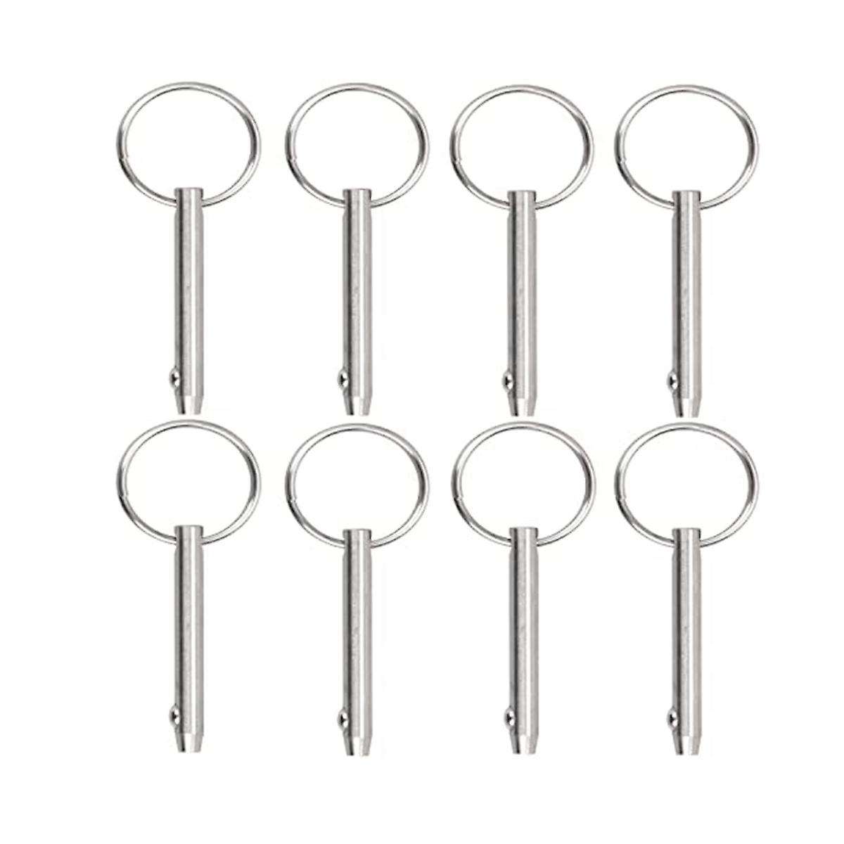 8 PCS Quick Release Pins Bimini Top Pins, Diameter 1/4in(6.3mm),Overall Length 2.56inch(65mm),Marine