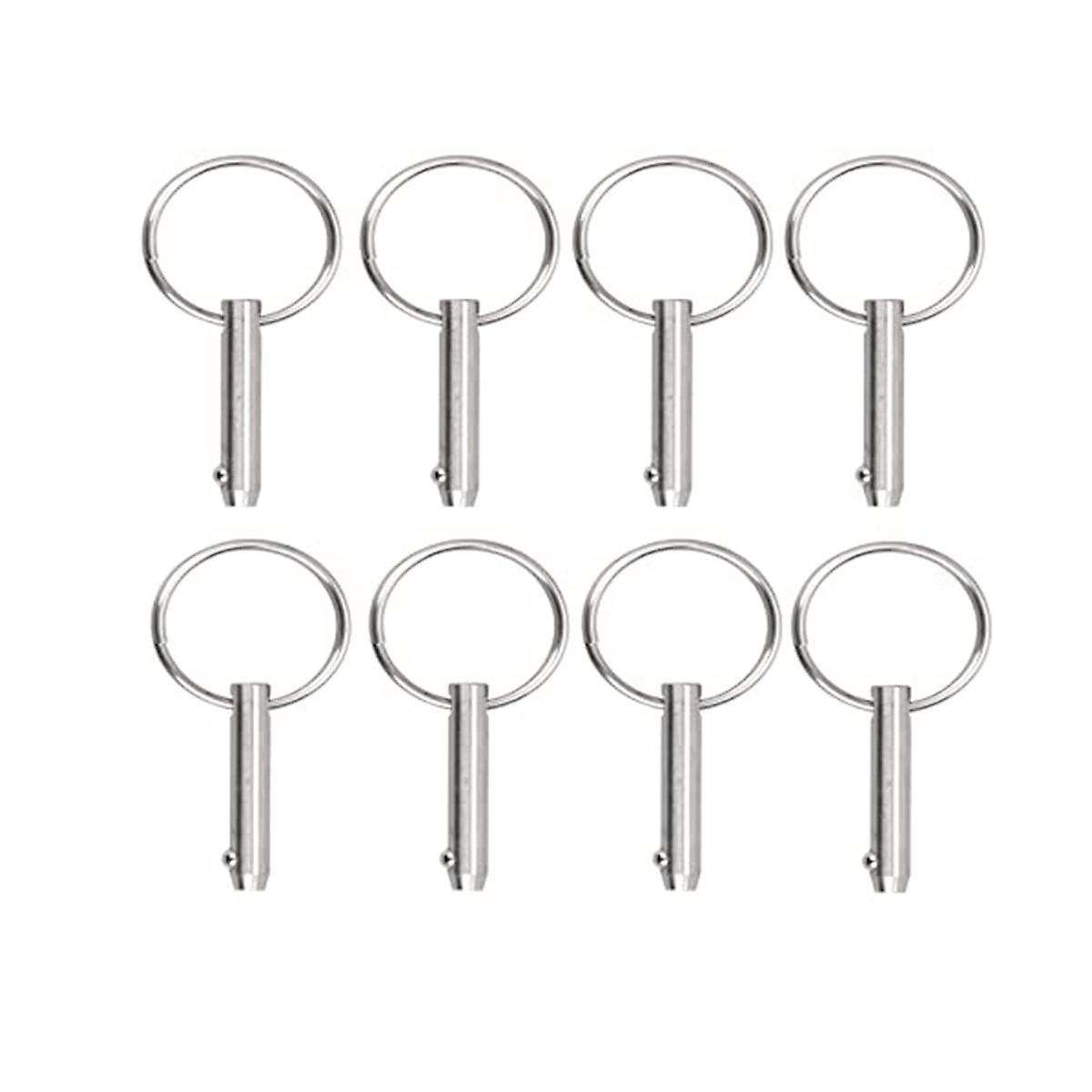 8 PCS Marine Quick Release Pins Bimini Top Pins, Diameter 1/4In(6.3Mm), Overall Length1.5In(38Mm)