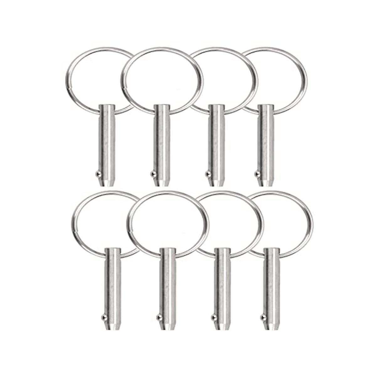 8 PCS Marine Quick Release Pins Bimini Top Pins, Diameter 1/4In(6.3Mm), Overall Length1.5In(38Mm)