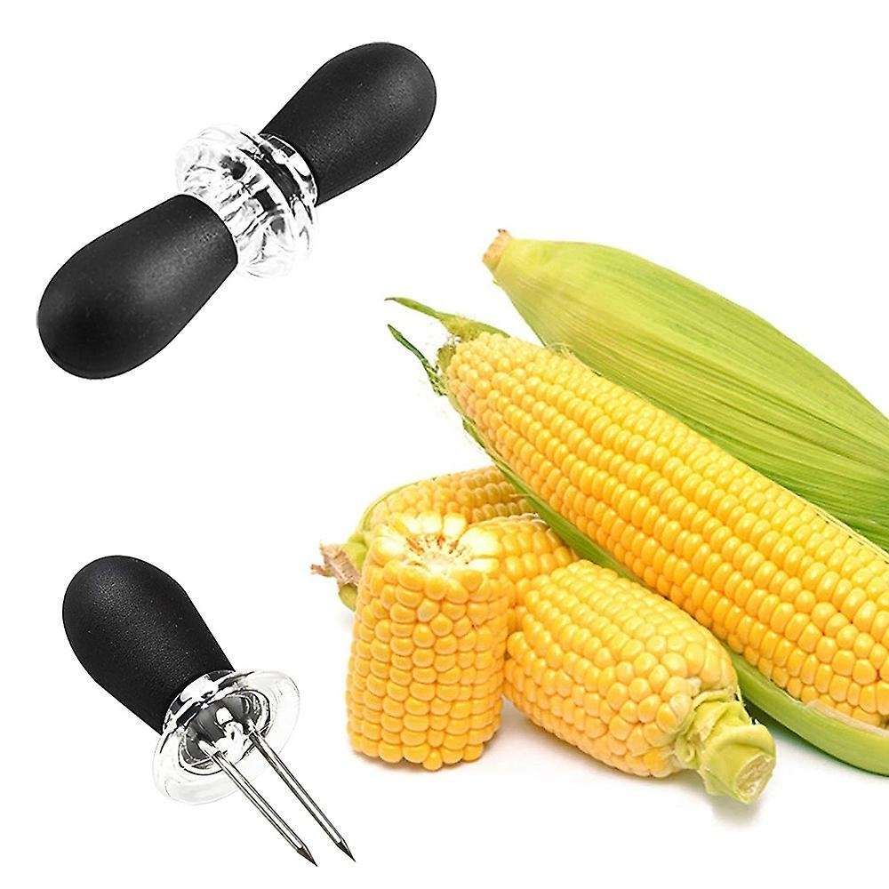 8 Pcs Stainless Steel Corn Fork Corn Rack Corn Cob Kitchen Utensils Creative Small Round Head Barbe