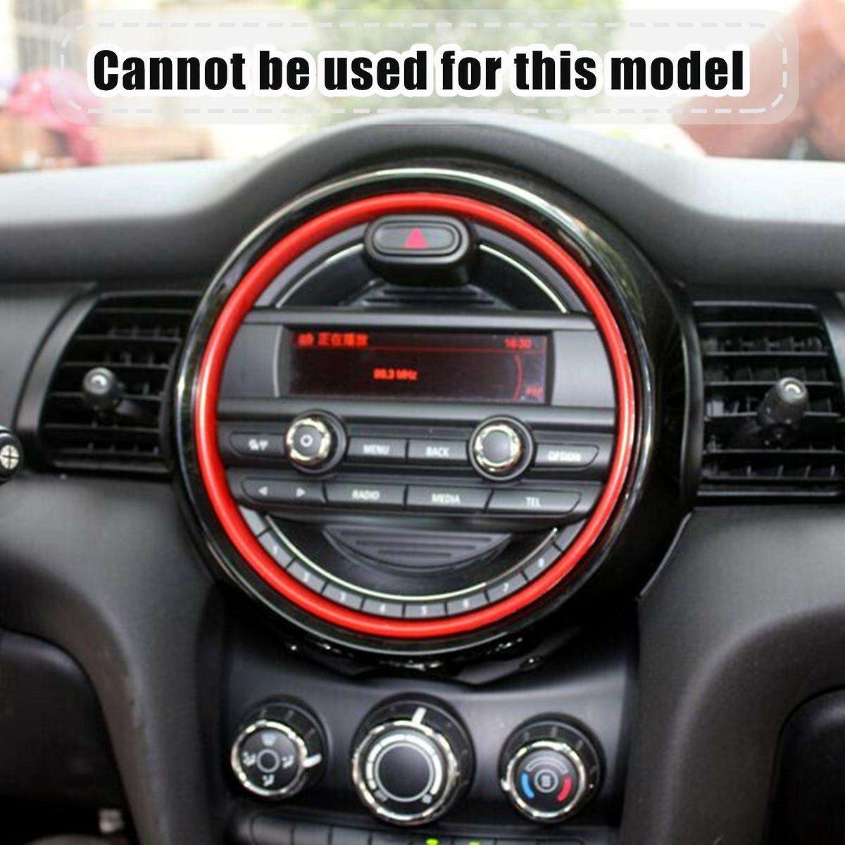 8.8 Inch Red Center Console Dashboard Navigation Display Cover Trim Decoration Ring for Mini Cooper