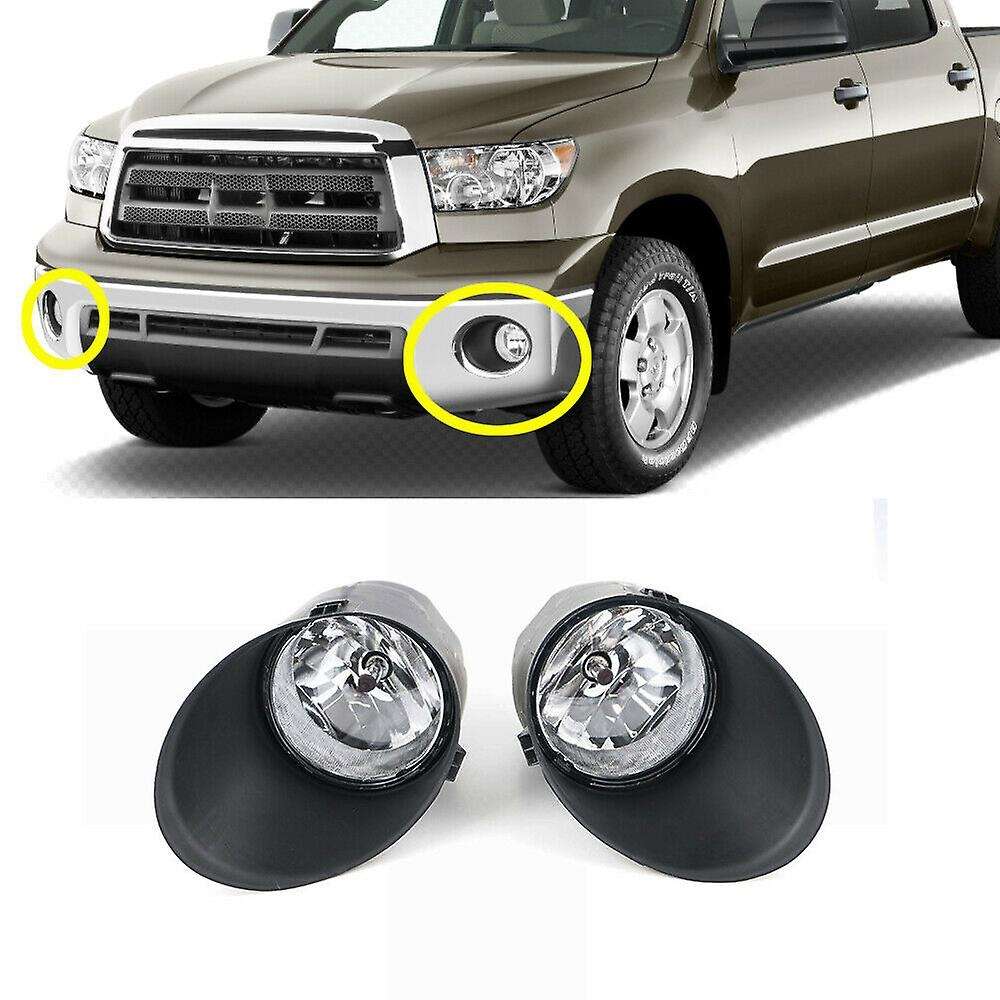 81211-AA030 Pair of Foglight for 2007-2013 - Pickup Truck Bumper Driving Clear Fog Lights with Bulb