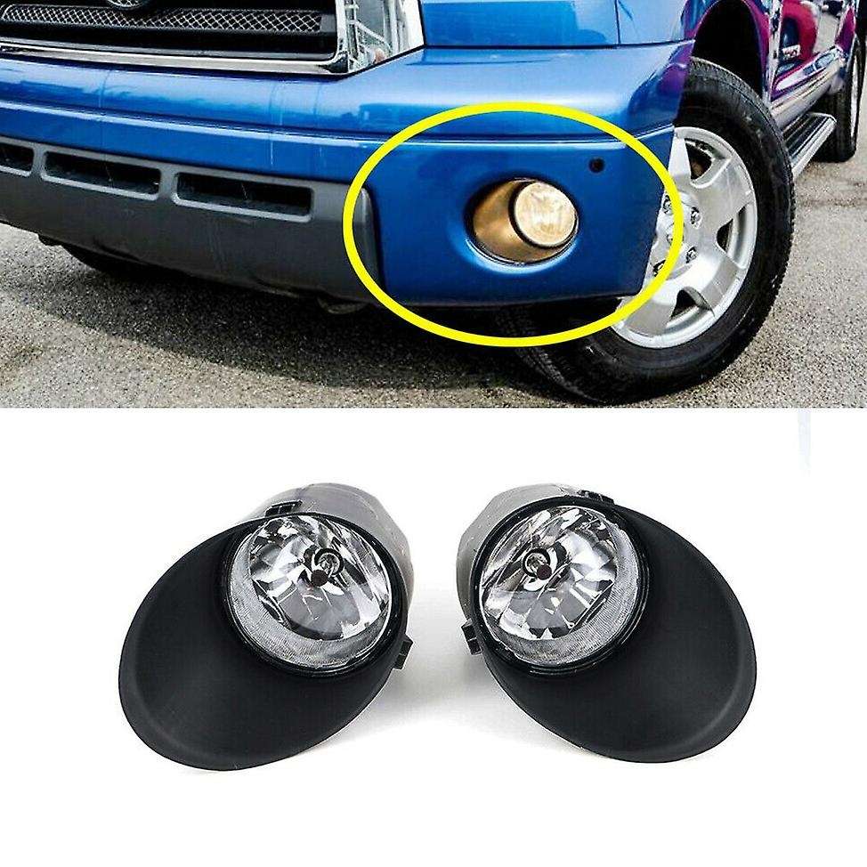 81211-AA030 Pair of Foglight for 2007-2013 - Pickup Truck Bumper Driving Clear Fog Lights with Bulb