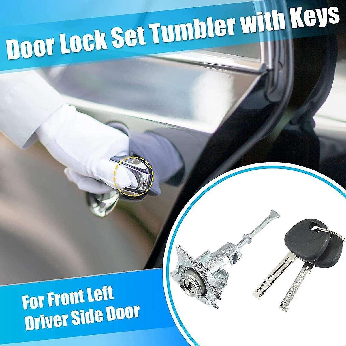 81970-3SA00 Front Door Lock Cylinder W/2 Keys for 2009-2014 Secondary Key Assembly Left Driver Side