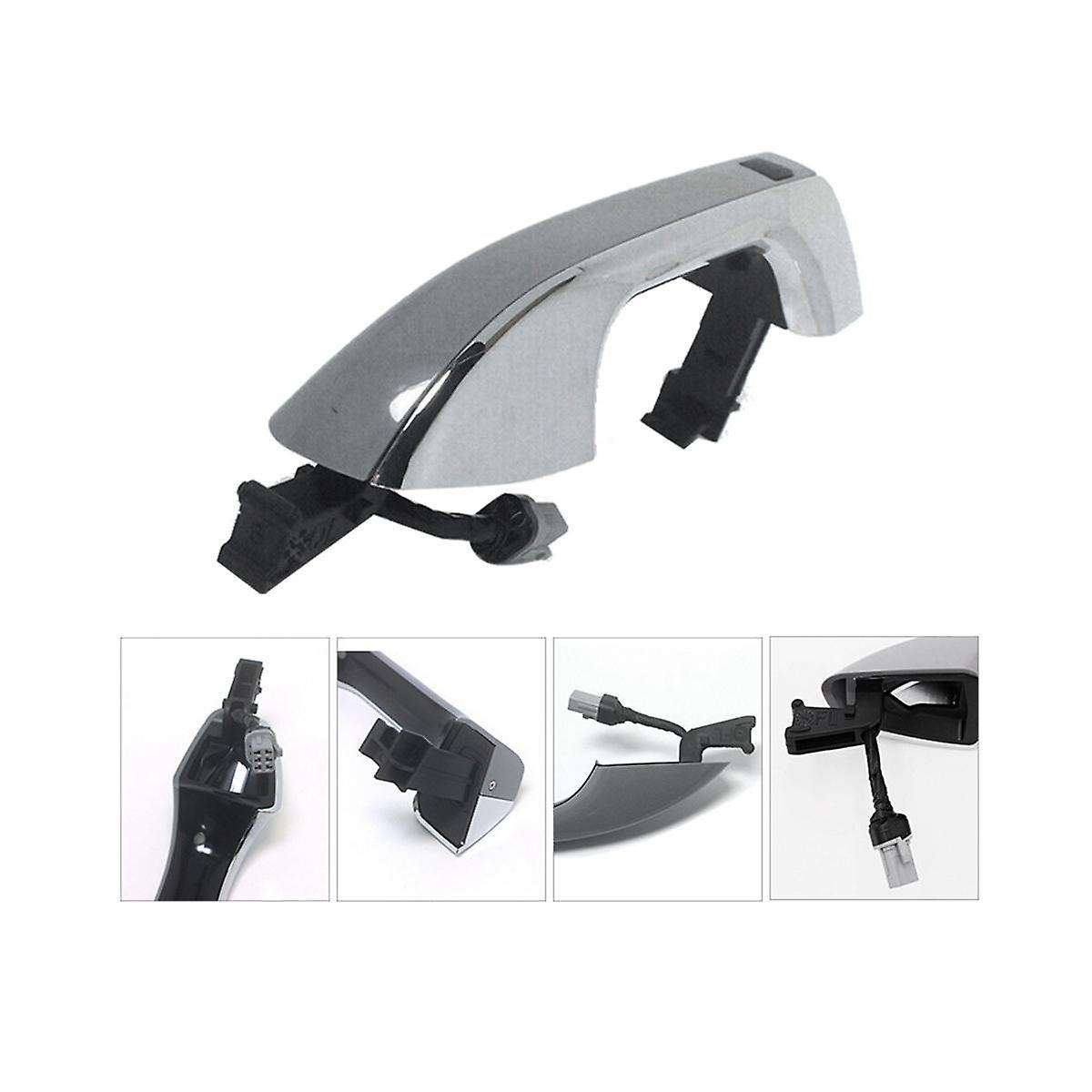 82651-d9710 Left Front Inductive Outside Door Handle Have Button for 2016-2021 Chrome Catch Puller