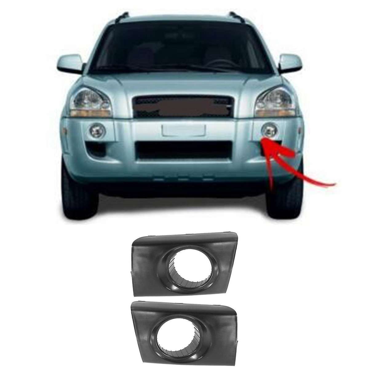 865582E000 865572E000 Bumper Foglight Fog Driving Light Cover Bezel Trim for 2005-2009