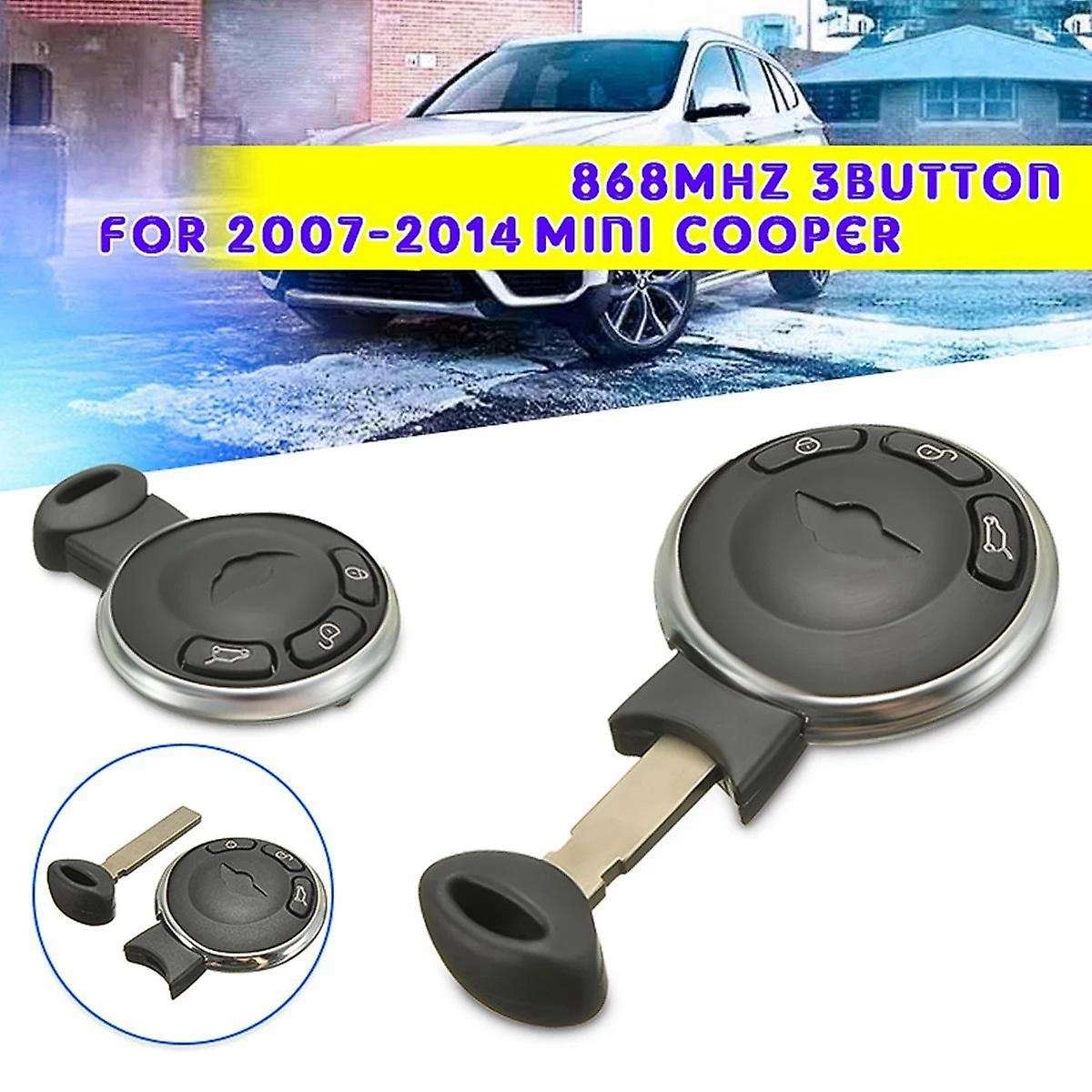 868MHz Remote 3 Buttons Smart Key with Uncut Blade PCF7952 Chip CR2032 Battery for for 2007-2014