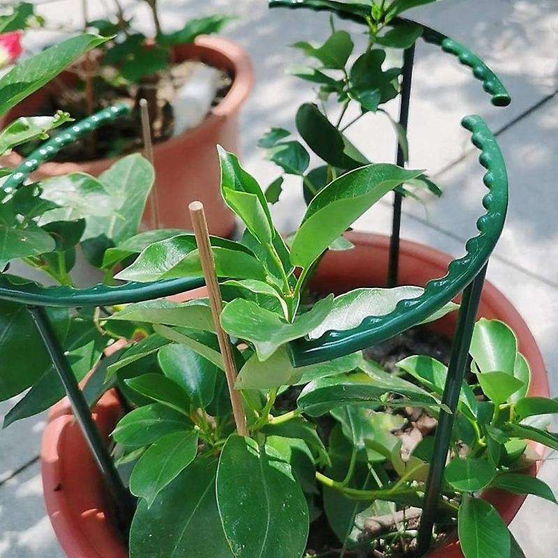 8PC Plant Support Pile, Garden Flower and Green Plant Support Ring, Flowerpot Support Ring, Suitabl