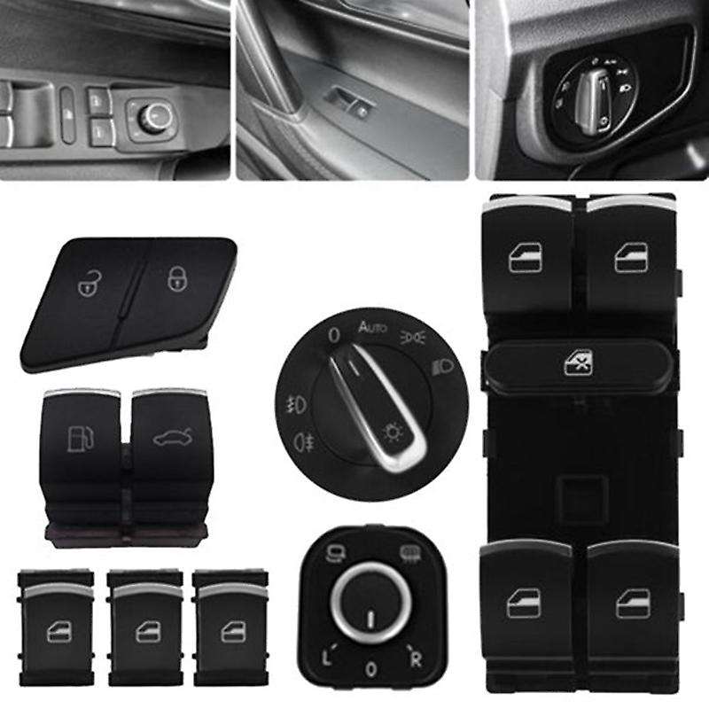 8Pcs/Lot Window Headlight Auto Mirror Fuel Door Switch for B6 3C0962125B 5ND959565A 5ND941431B