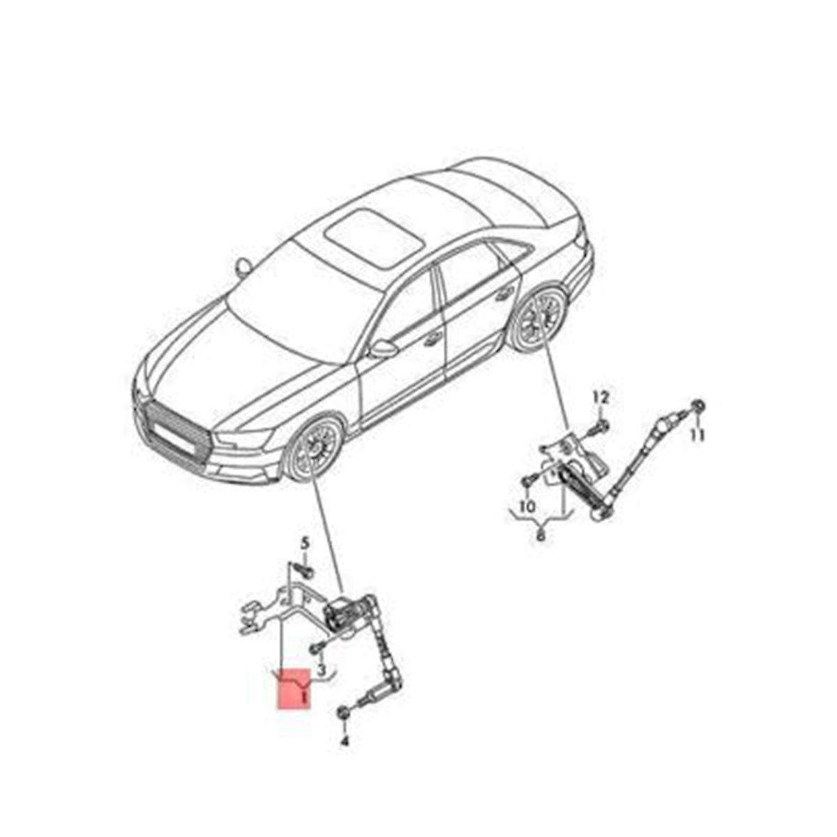 8w0941310c Body Height Sensor Rear Right for A4 A5 Rs5 S4 S5 2016-2023 Headlight Level Bracket 4m0