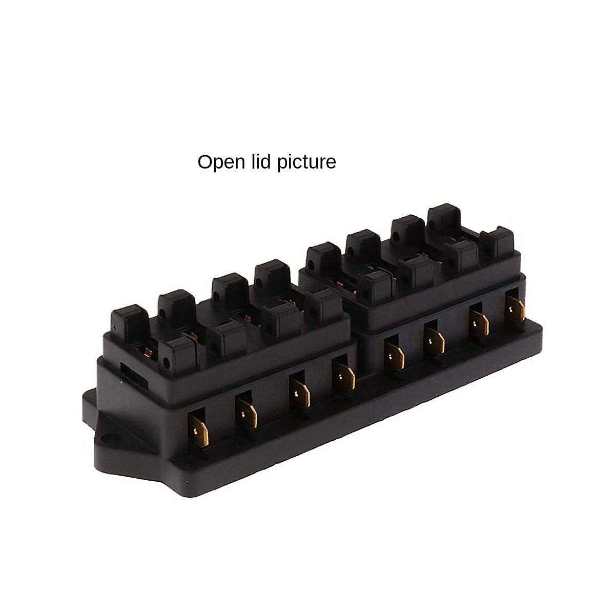 8-way Car Medium Insert Fuse Box Multi-way Overload Modified Base Junction Box Multi-way Insurance B