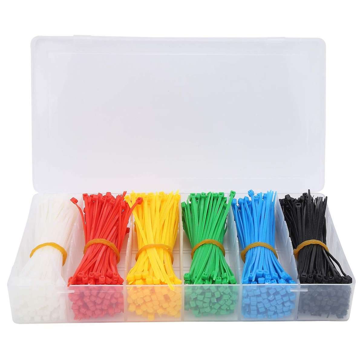 900 Pieces Self-Locking Nylon Cable Ties Multi-Colored Portable Cable Ties Organizer 2X100mm