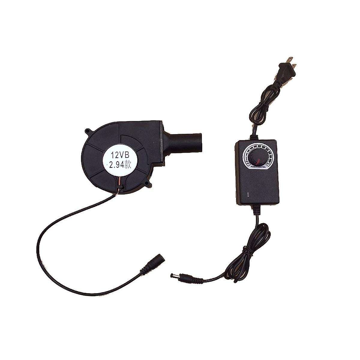 9733 Speed Regulating Air Blower 12v 2.94a Grills Wood Stove for Bbq Camping Picnic Fire Tools Us P