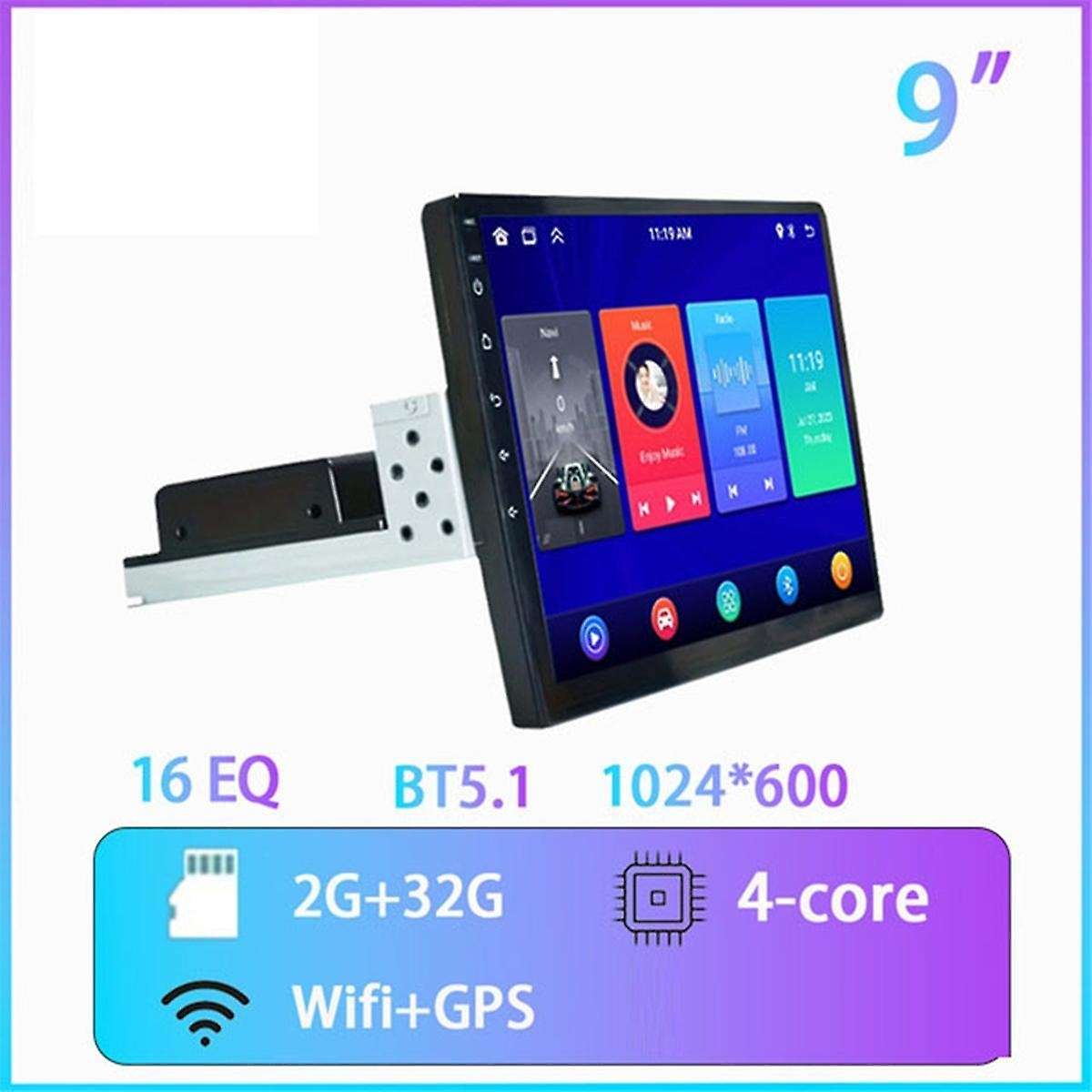 9Inch Android 13 1 Din Car Radio CarPlay Auto Autoradio Universal WIFI GPS Bluetooth Audio Multimedi