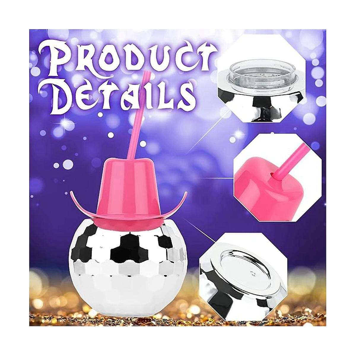 9pcs Spherical Wine Glasses Party Cups with Straws Cocktail Glasses Hat Plated Drinking Glasses Shin