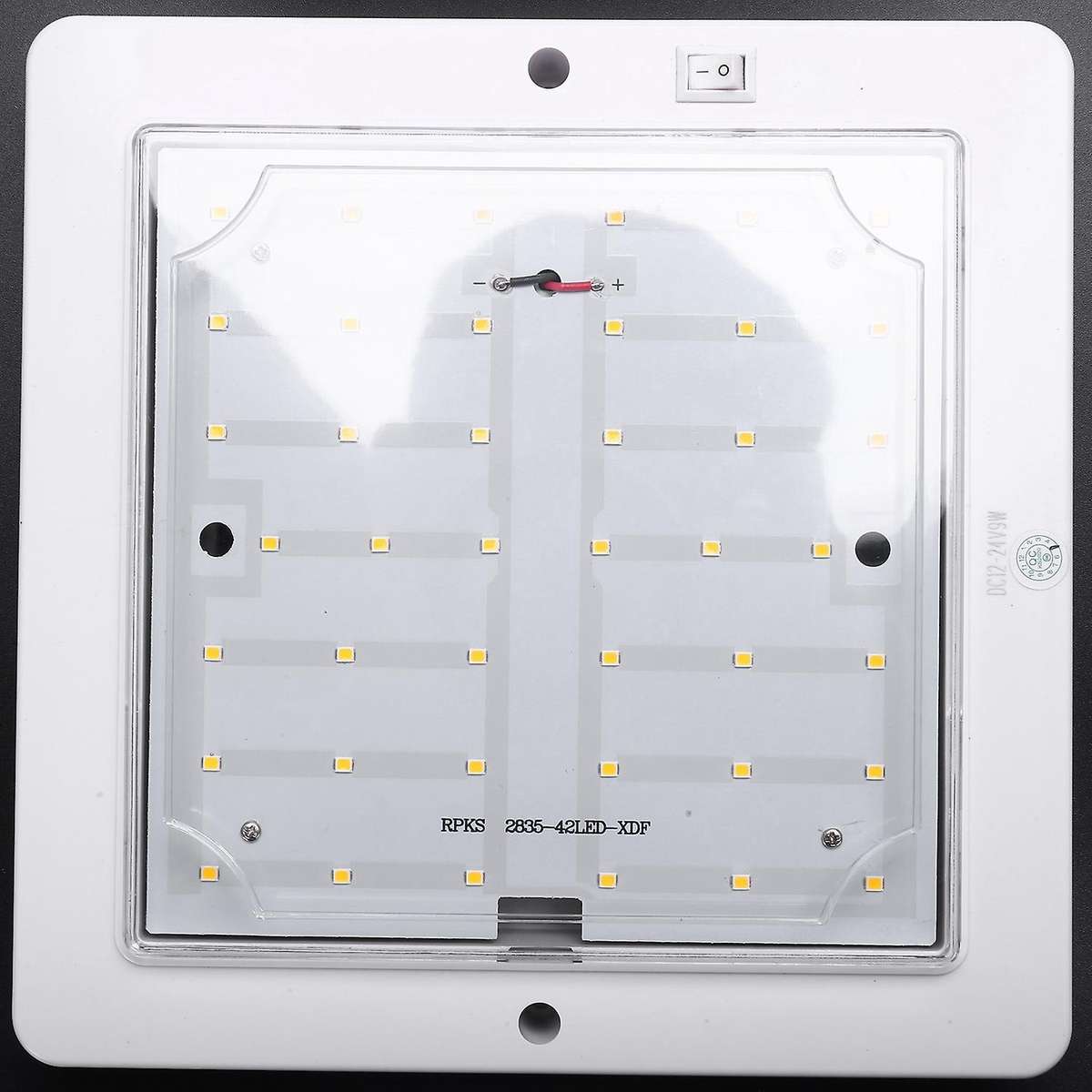 9w 12v Car Caravan Rv Led Interior Roof Ceiling Interior Lamp Dome Light Warm Light