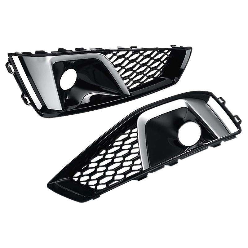 A Pair S-Lines S4 Car Front Bumper Fog Light Lamp Grill Grille Honeycomb for - A4 B9 S-LINES S4 2019