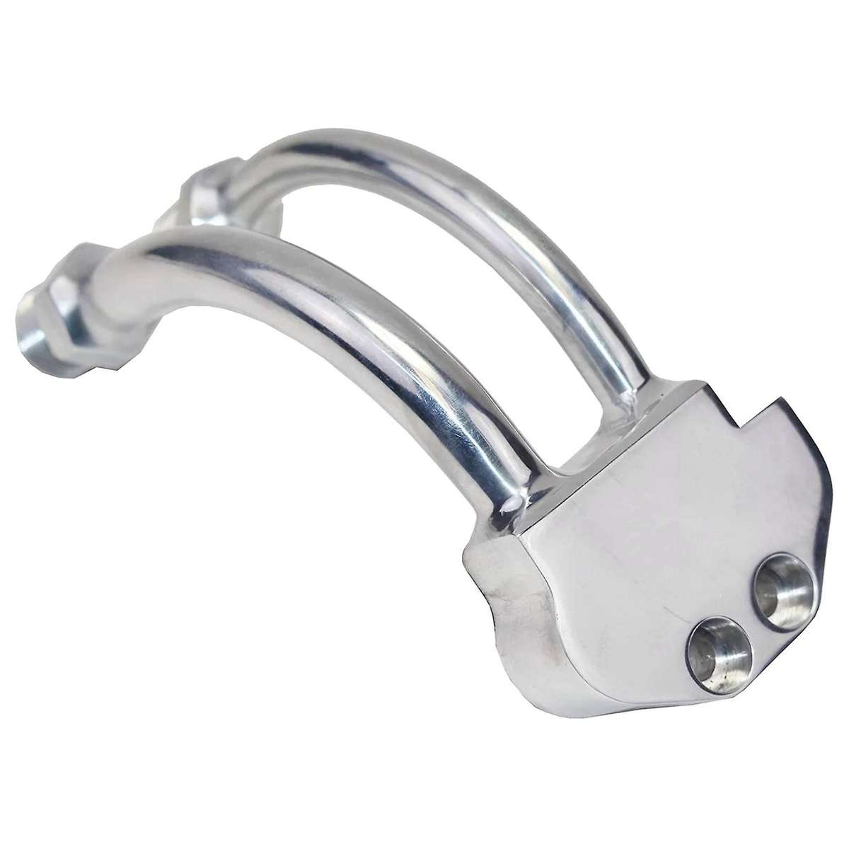 A/C Compressor Curved Manifold for Sanden SD7B10 7176 SD7 Style Silver