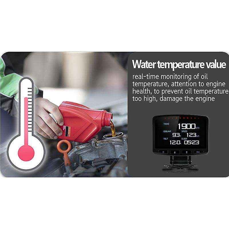 A208C Car OBD HUD Multi Functional Digital Meter Speedometer Computer Head-Up Display