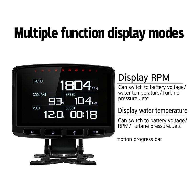 A208C Car OBD HUD Multi Functional Digital Meter Speedometer Computer Head-Up Display