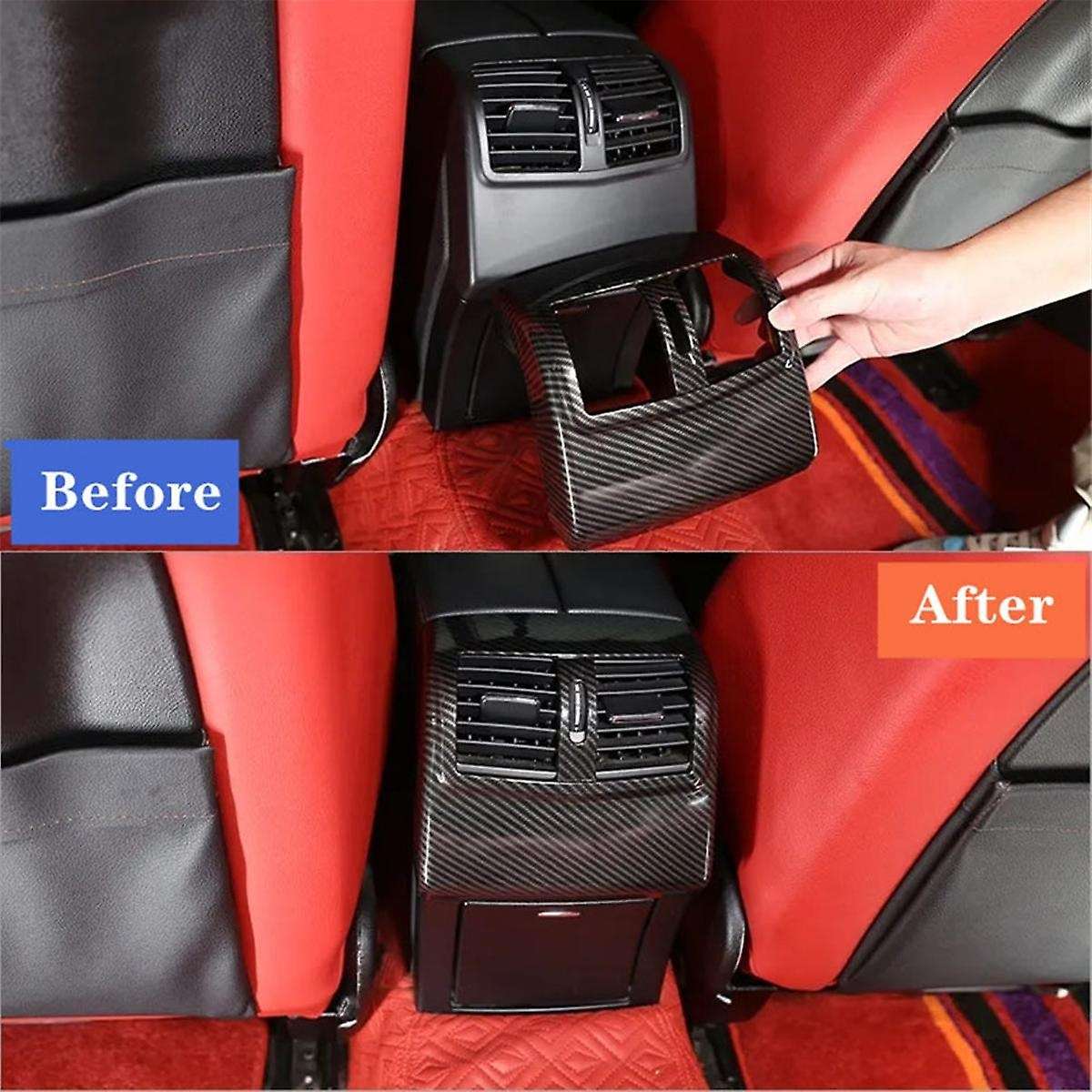 Abs Car Rear Air Outlet Frame Rear Ac Vent Cover Trim Sticker for W212 E-class 2012-2015