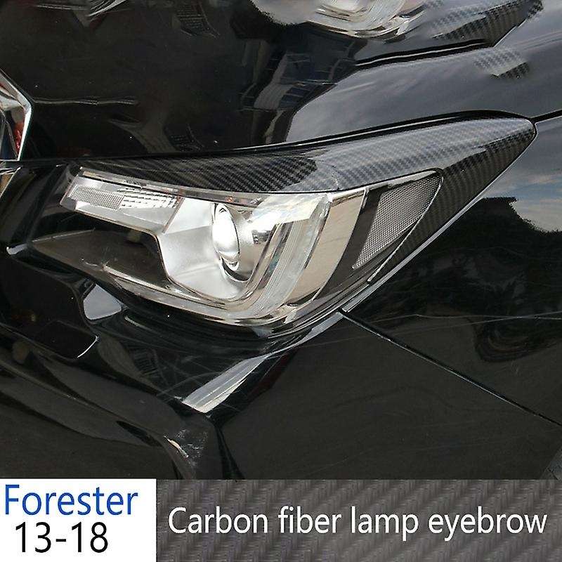 ABS Carbon Fiber Grain Head Light Lamp Brow Decoration Cover for 2013-2018 Car Accessories
