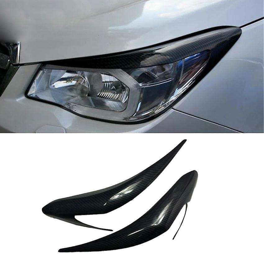 ABS Carbon Fiber Grain Head Light Lamp Brow Decoration Cover for 2013-2018 Car Accessories