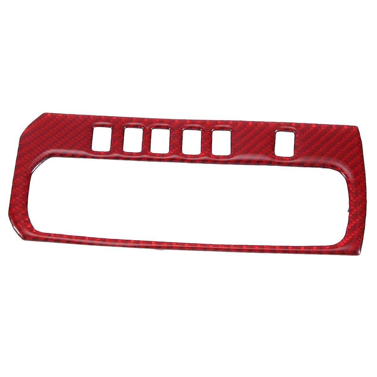 ABS Red Carbon Fiber Gear Shift Panel Cover Trim Decor Sticker for 10Th Gen 2016 2017 2018 2019(RHD)