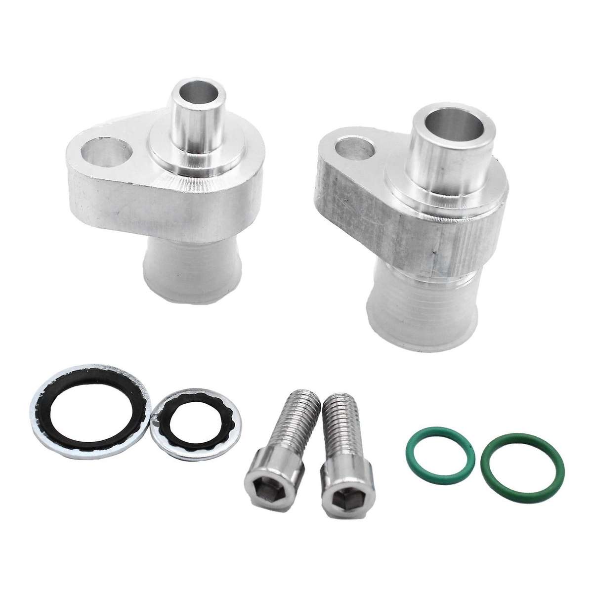 AC Compressor Adapter Fittings CNC Machined Billet Aluminum for - 10S17F & 10S20F