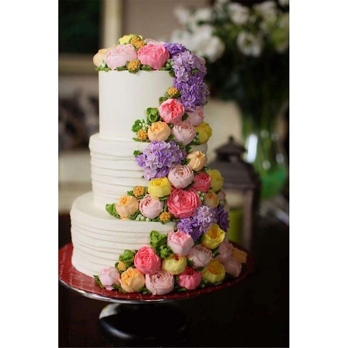 Acrylic Round Cake Disk Set,Acrylic Cake Discs Set,Comb Scrapers,Dowel Rods,Icing ,Acrylic Smoother