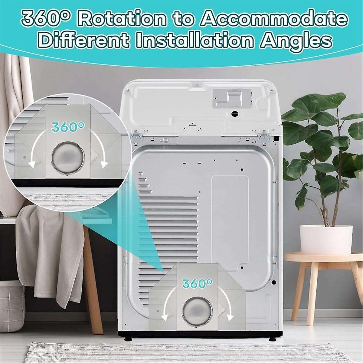 Adjustable 0-5 Inch Periscope Dryer Vent Kit, Dryer Vent Periscope for Dryers Laundry Room Save Spac