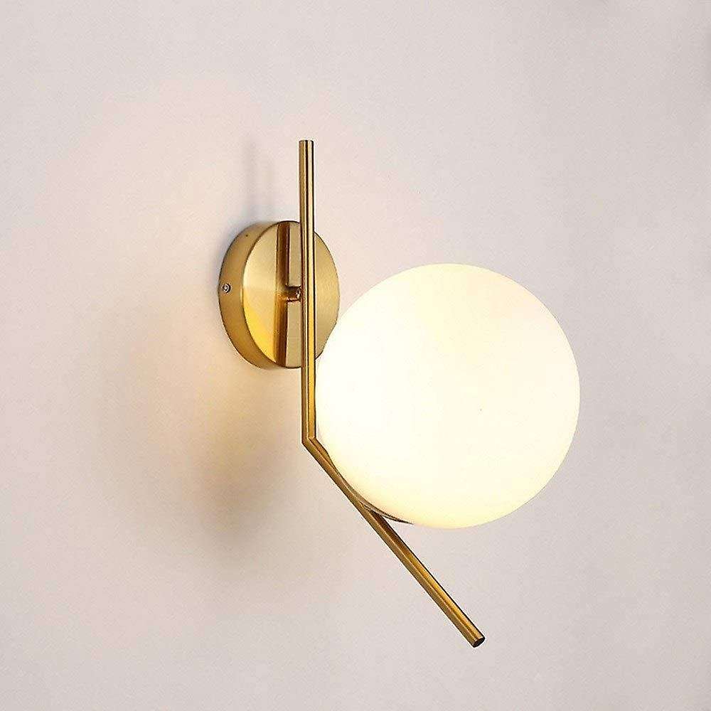 Adjustable Wall Lamp Restaurant Glass Ball Metal Table Brass with Bulb Shade Wall Sconce Fixture for