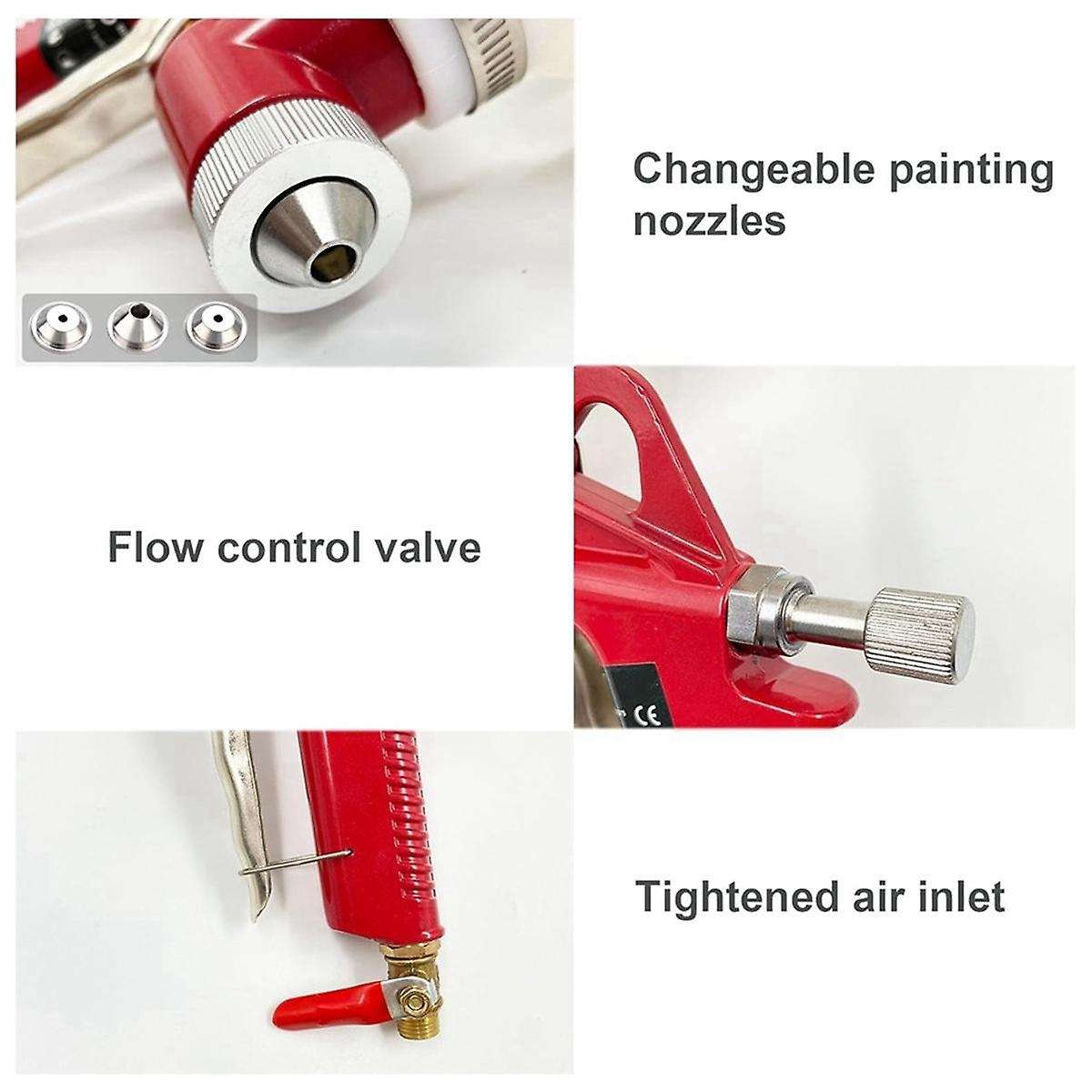 Air Texture Tool ,1.58 Gallon Drywall Wall Painting Sprayer with 3 Nozzles(4.0Mm/6.0Mm/8.0Mm) for St