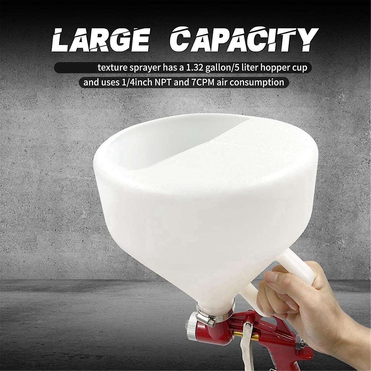 Air Texture Tool ,1.58 Gallon Drywall Wall Painting Sprayer with 3 Nozzles(4.0Mm/6.0Mm/8.0Mm) for St