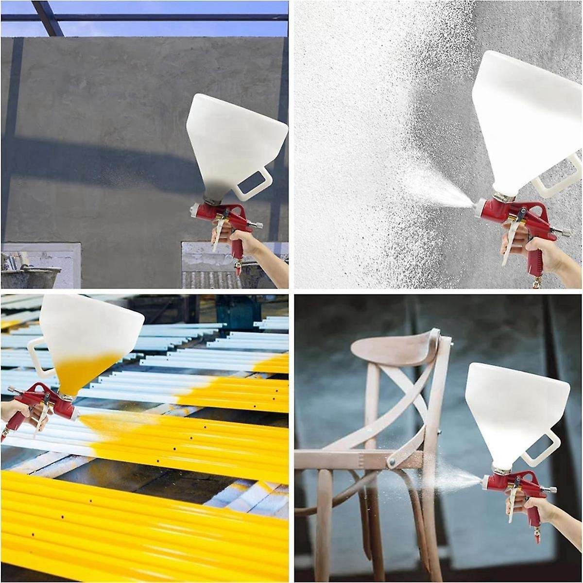 Air Texture Tool ,1.58 Gallon Drywall Wall Painting Sprayer with 3 Nozzles(4.0Mm/6.0Mm/8.0Mm) for St